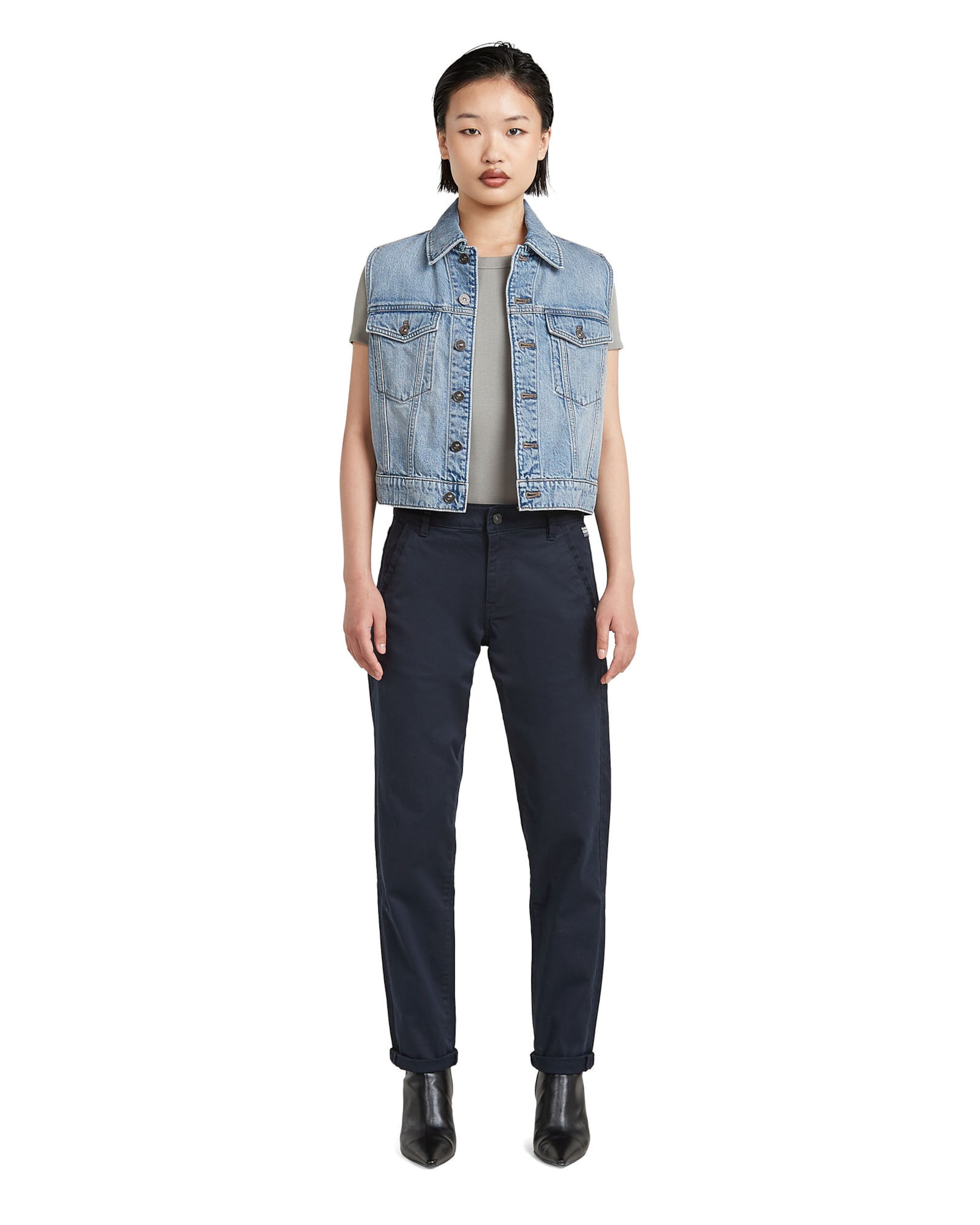 G-STAR Zúžený strih Chino nohavice 'Kate' - Modrá