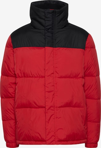 !Solid Winter Jacket in Red: front