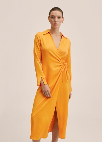 MANGO Shirt Dress 'Lake' in Orange: front