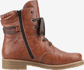 Rieker Lace-Up Ankle Boots in Brown