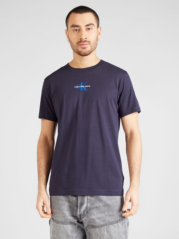 T-Shirt Calvin Klein Jeans en bleu : devant