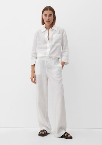 Wide Leg Pantalon s.Oliver en blanc