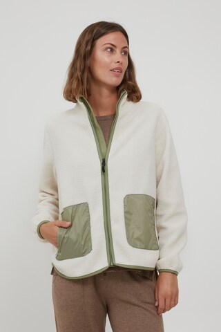 Fransa Fleece Jacket 'FXTIPOL 1' in Beige: front