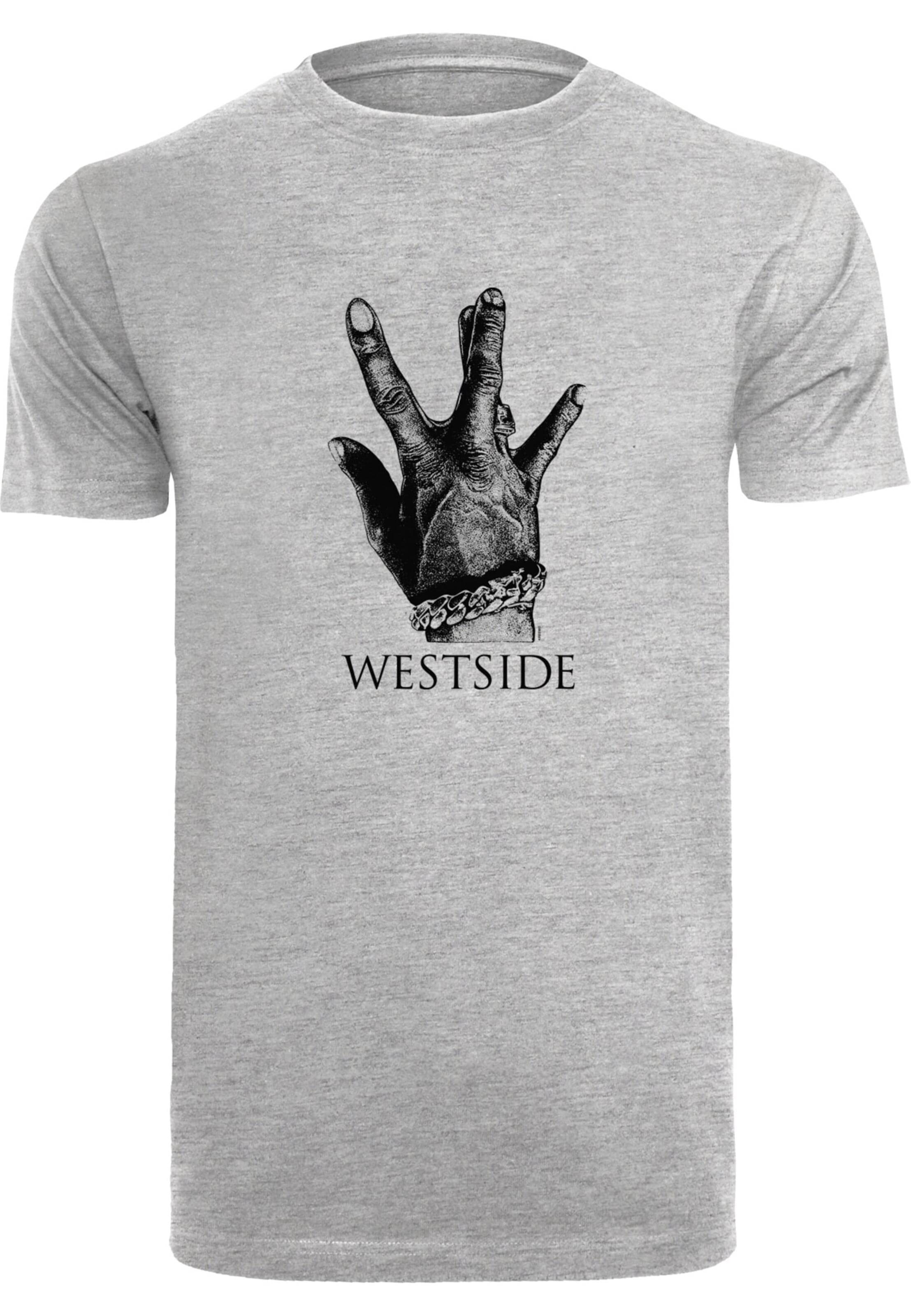 pelēks Mister Tee T-Krekls 'Westside Connection 2.0': no priekšpuses