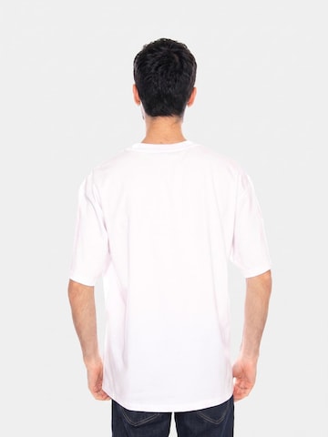T-Shirt 'SUNSET ON FUJI' EDWIN en blanc