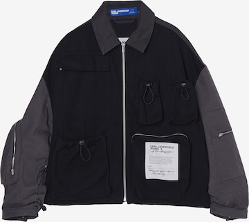 juoda KARL LAGERFELD JEANS Demisezoninė striukė 'ATELIER': priekis