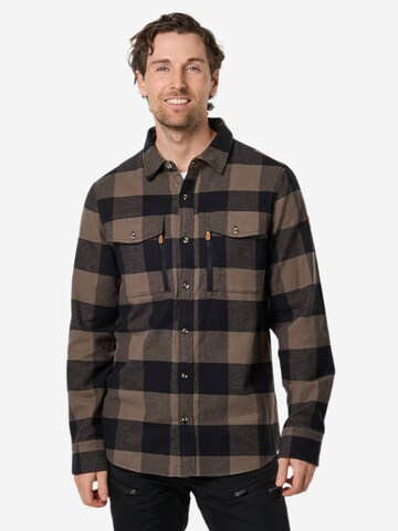 Regular fit Camicia per costume tradizionale 'Nordkap' di SWEDEMOUNT in marrone: frontale
