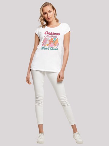 F4NT4STIC Shirt 'Christmas Calories Dont Count' in Wit