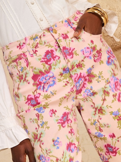 love & roses Calças de ganga em azul real / maçã / magenta / pó, Vista do artigo