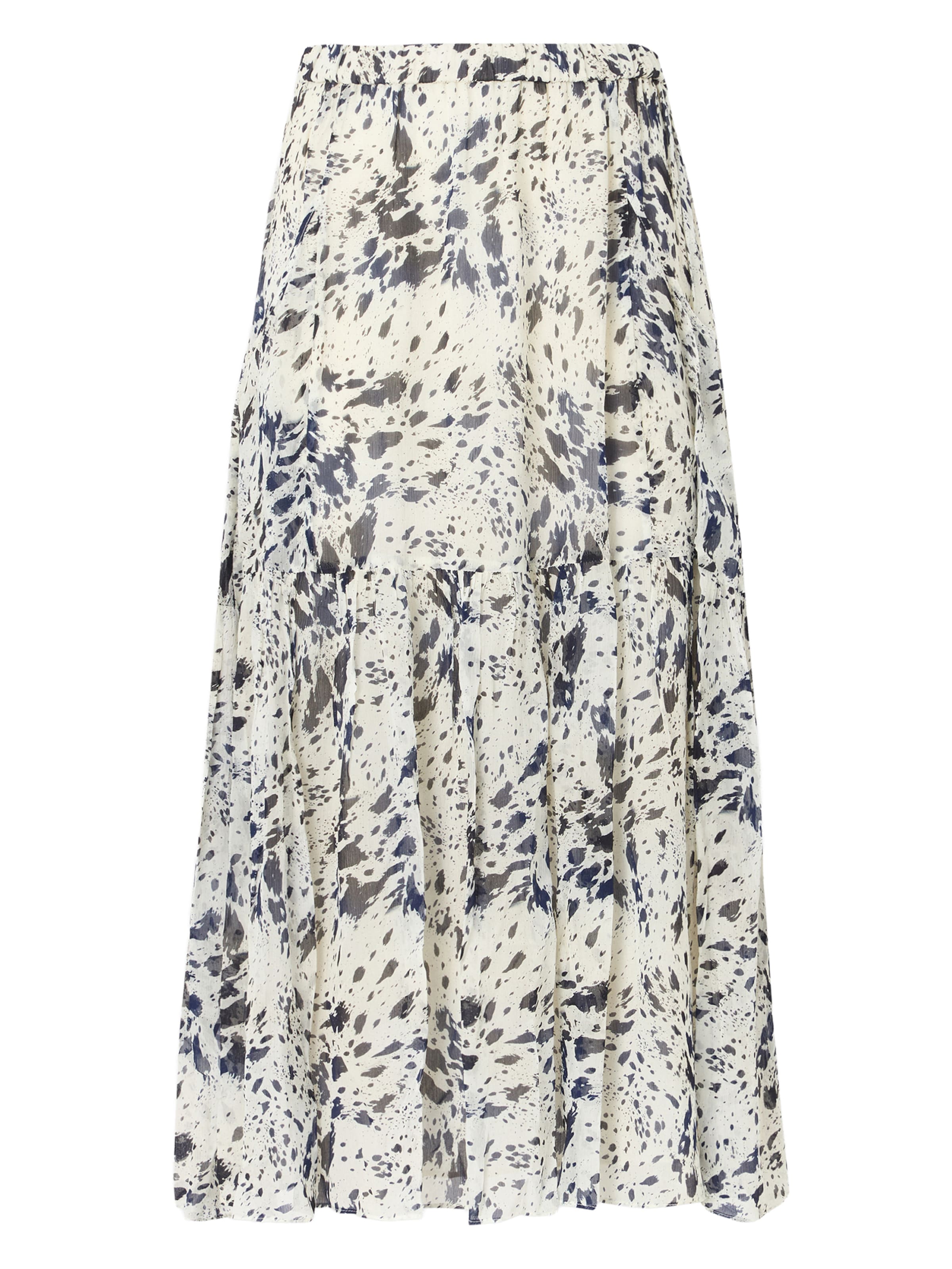 Lala Berlin Jupe 'Solene' en ivoire / bleu foncé / noir, Vue avec produit