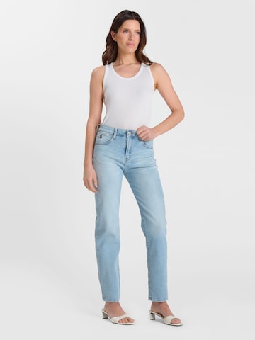 Coupe slim Jean Le Temps Des Cerises en bleu