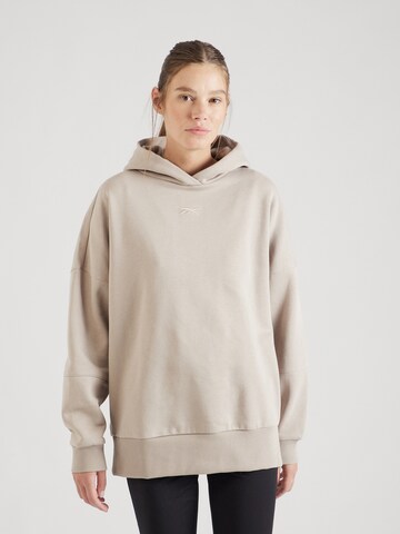 Reebok - Sweatshirt de desporto 'Lux' em bege: frente