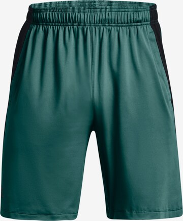 UNDER ARMOUR Regular Athletic Pants in Green: front