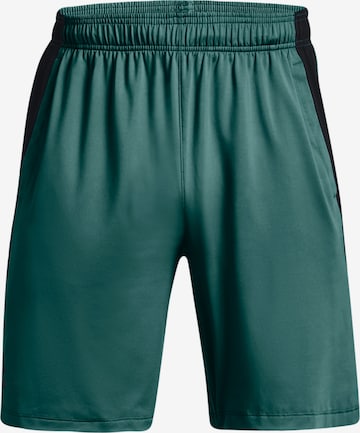 UNDER ARMOUR Regular Athletic Pants in Green: front