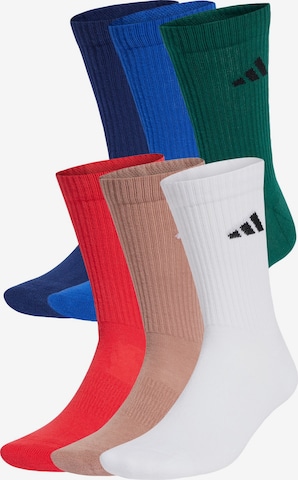 ADIDAS PERFORMANCE Athletic Socks 'Cushioned Crew 6 Pairs' in Blue: front