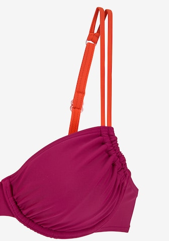 s.Oliver Koszulkowy Góra bikini w kolorze różowy