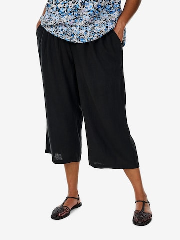 ZizziLoosefit Hlače 'Vlina' - crna boja: prednji dio