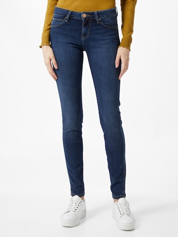 Yellow Blue Denim Skinny Fit Дънки 'Yuliya' в синьо: отпред