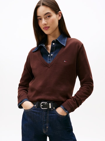 Tommy Jeans Свитер 'ESSENTIAL' в Коричневый: спереди