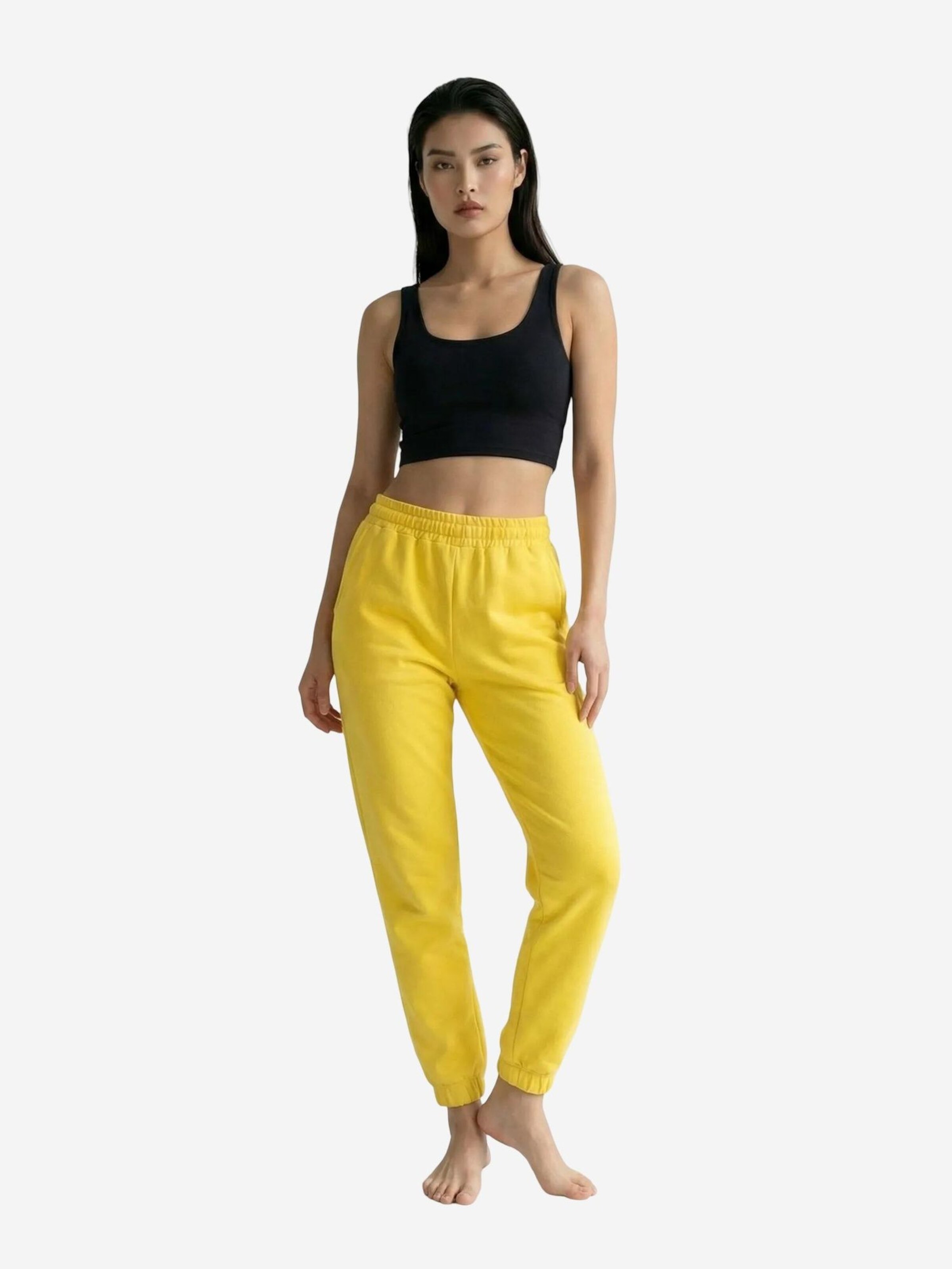 Tapered Pantaloni sportivi di My fashion in giallo