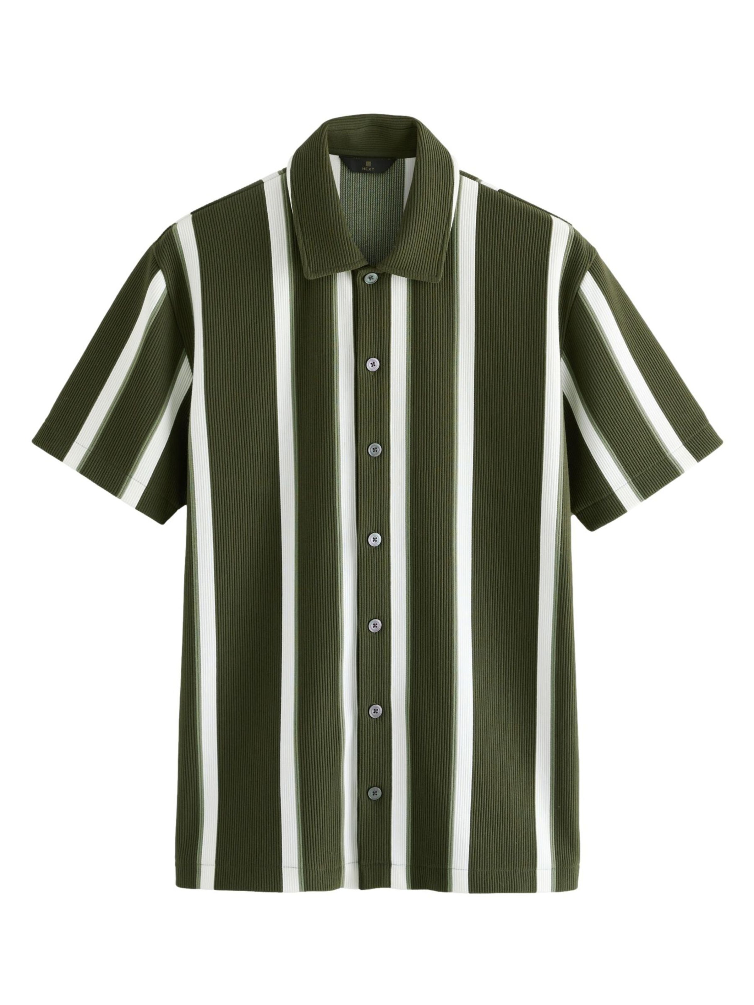 Next Košile - rákos / tmavě zelená / bílá, Produkt