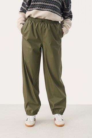 Part Two Tapered Broek 'Nicoletta' in Groen: voorkant