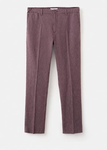 MANGO MAN Slim fit Pleated Pants 'Rainier' in Purple