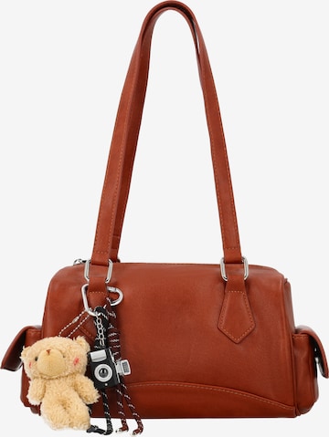 Sac bandoulière MYMO en marron : devant