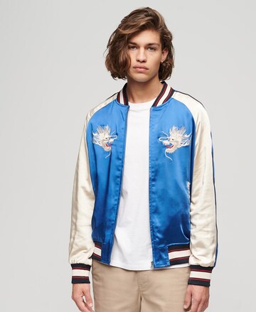 Superdry Between-Season Jacket 'Sukajan' in Blue: front