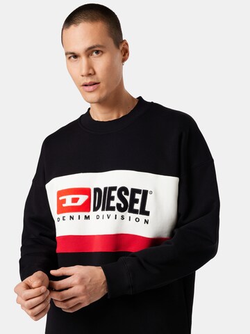 DIESEL Sweatshirt 'TREAPY' in Zwart