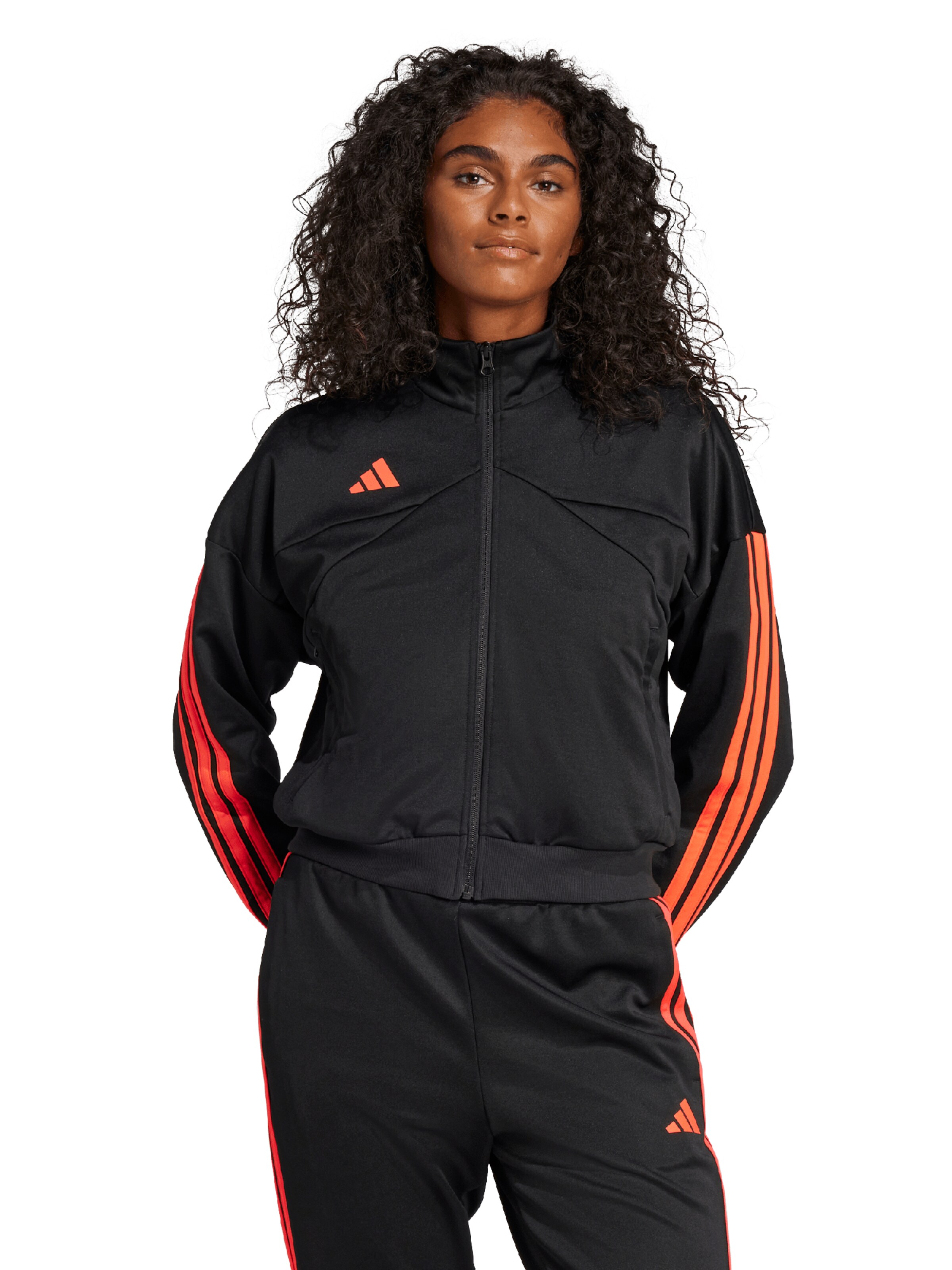 ADIDAS SPORTSWEAR Športna jakna 'TIRO' | črna barva: sprednja stran