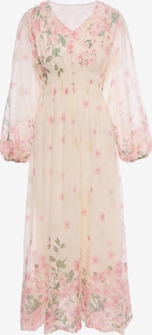 Usha - Vestido en beige: frente