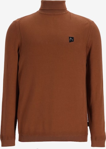 Pull-over 'Leonard' CHASIN' en marron : devant