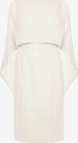 APART Kleid mit angearbeitetem Cape aus Chiffon in Weiß: predná strana