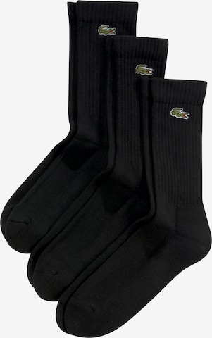 LACOSTE Athletic Socks in Black