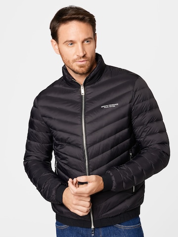 ARMANI EXCHANGE Winter Jacket in Black: front