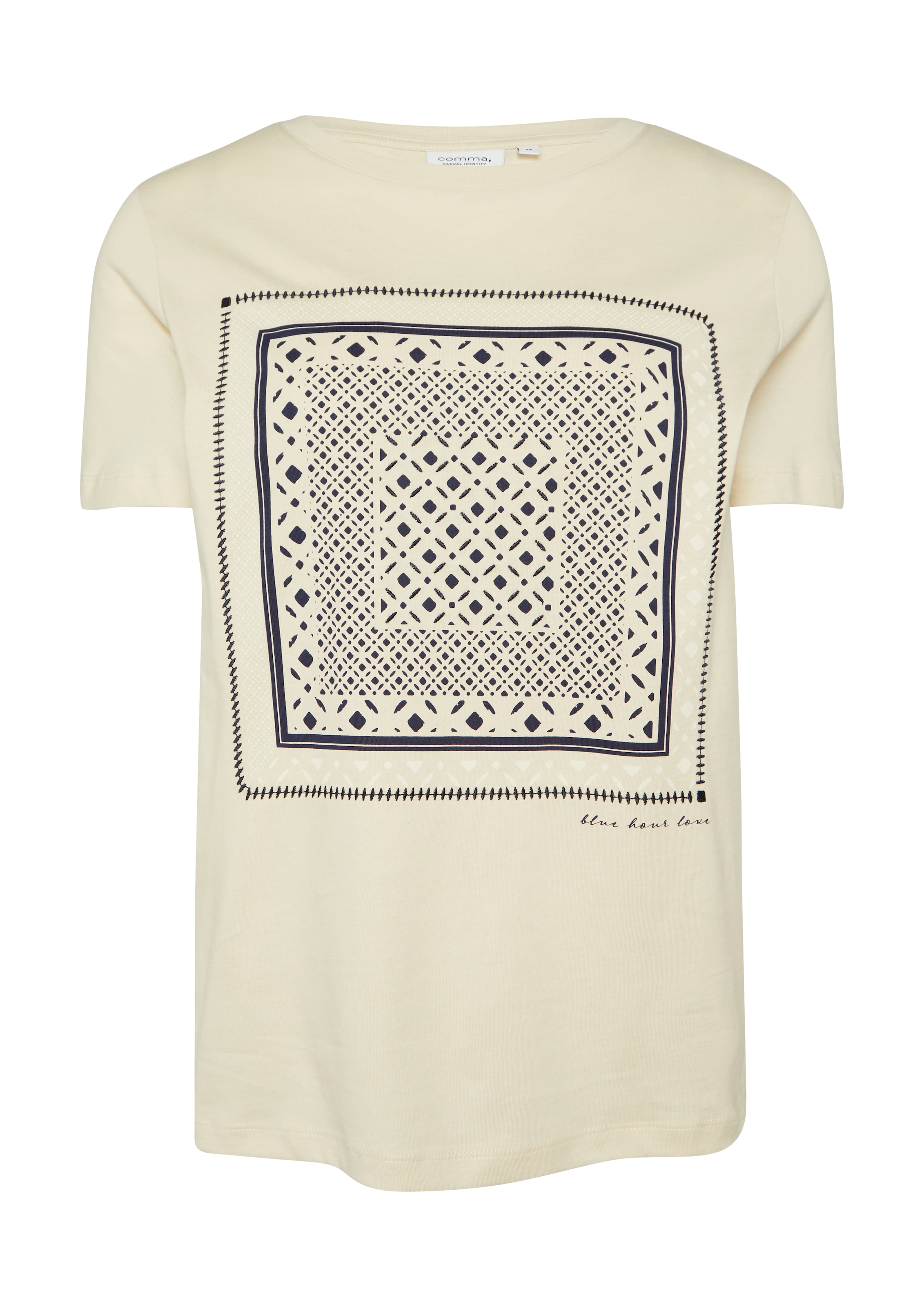 comma casual identity Μπλουζάκι σε μπεζ: μπροστά