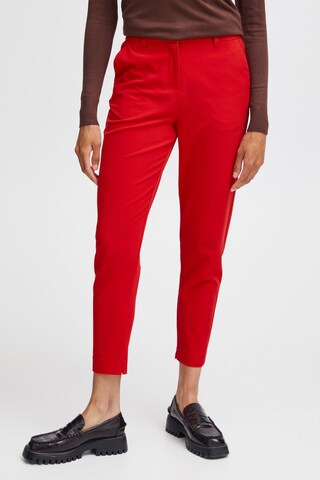 b.young - Slimfit Pantalón chino 'BYDanta ' en rojo: frente