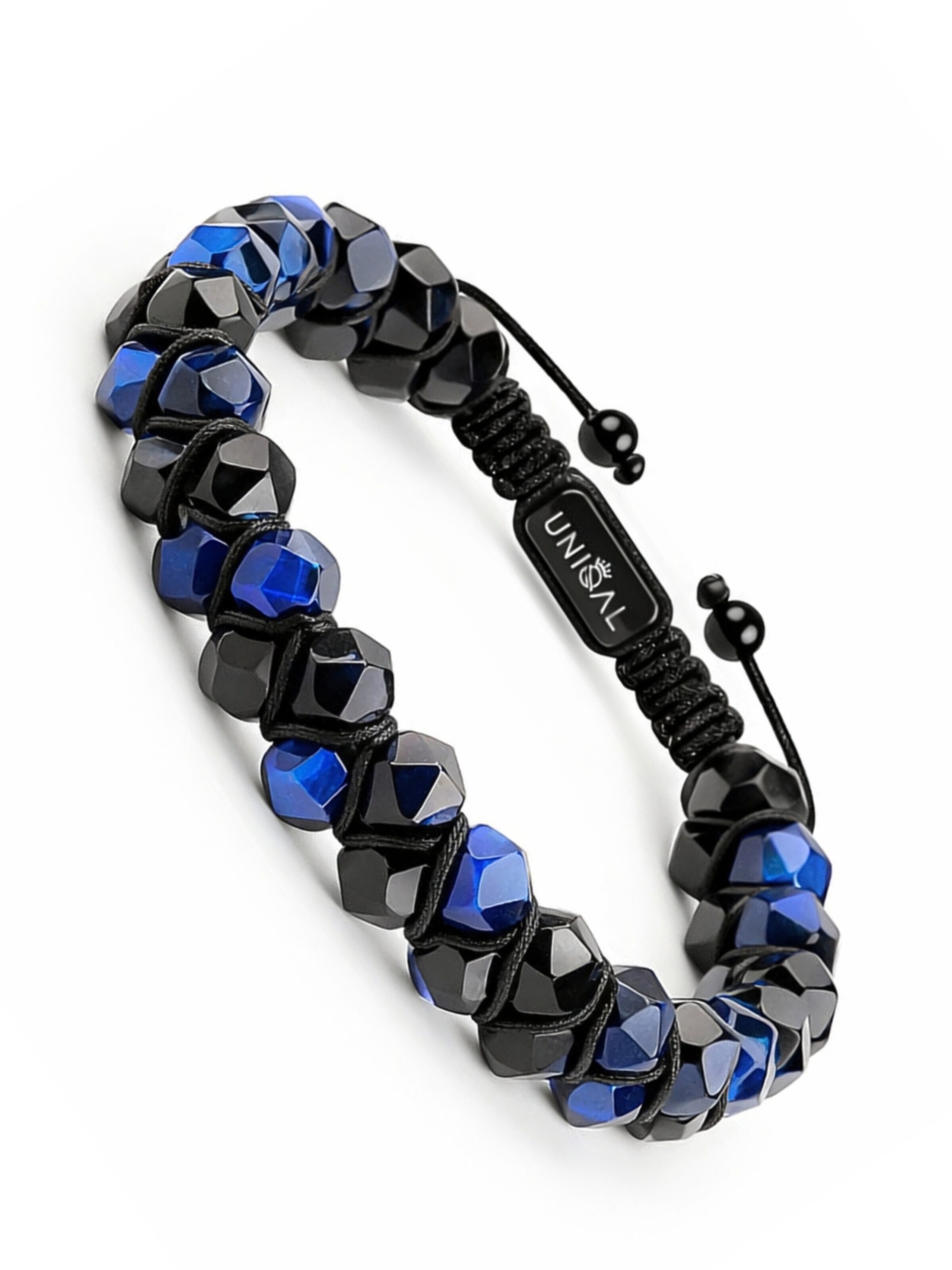 UNIQAL Bracelet 'BLAUES TIGERAUGE TURMALIN' in Mixed colors: front