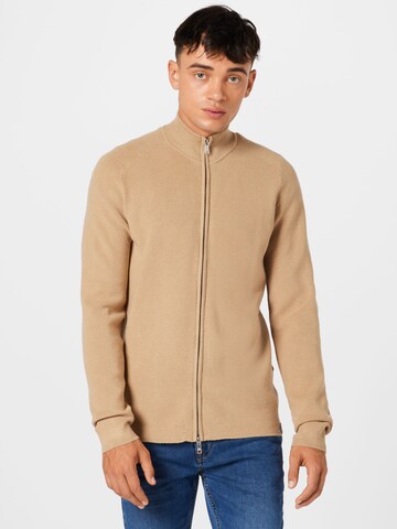 Only & Sons Strikkejakke 'BLAKE' i beige: forside