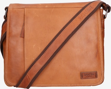 Santini Firenze Umhängetasche in Braun: Vorderseite
