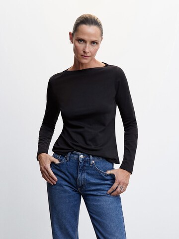 MANGO Shirt 'SACO' in Schwarz: Vorderseite