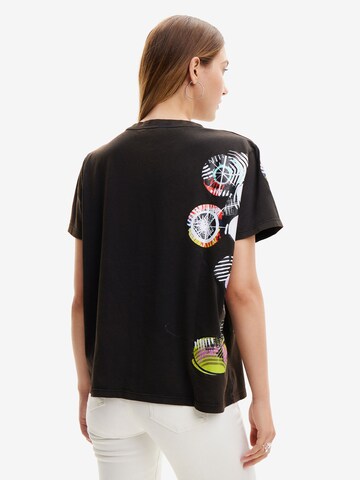 juoda Desigual Marškinėliai 'Arty Mickey Mouse'