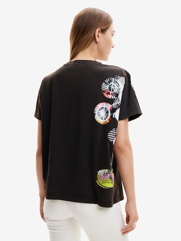 Desigual Shirt 'Arty Mickey Mouse' in Schwarz