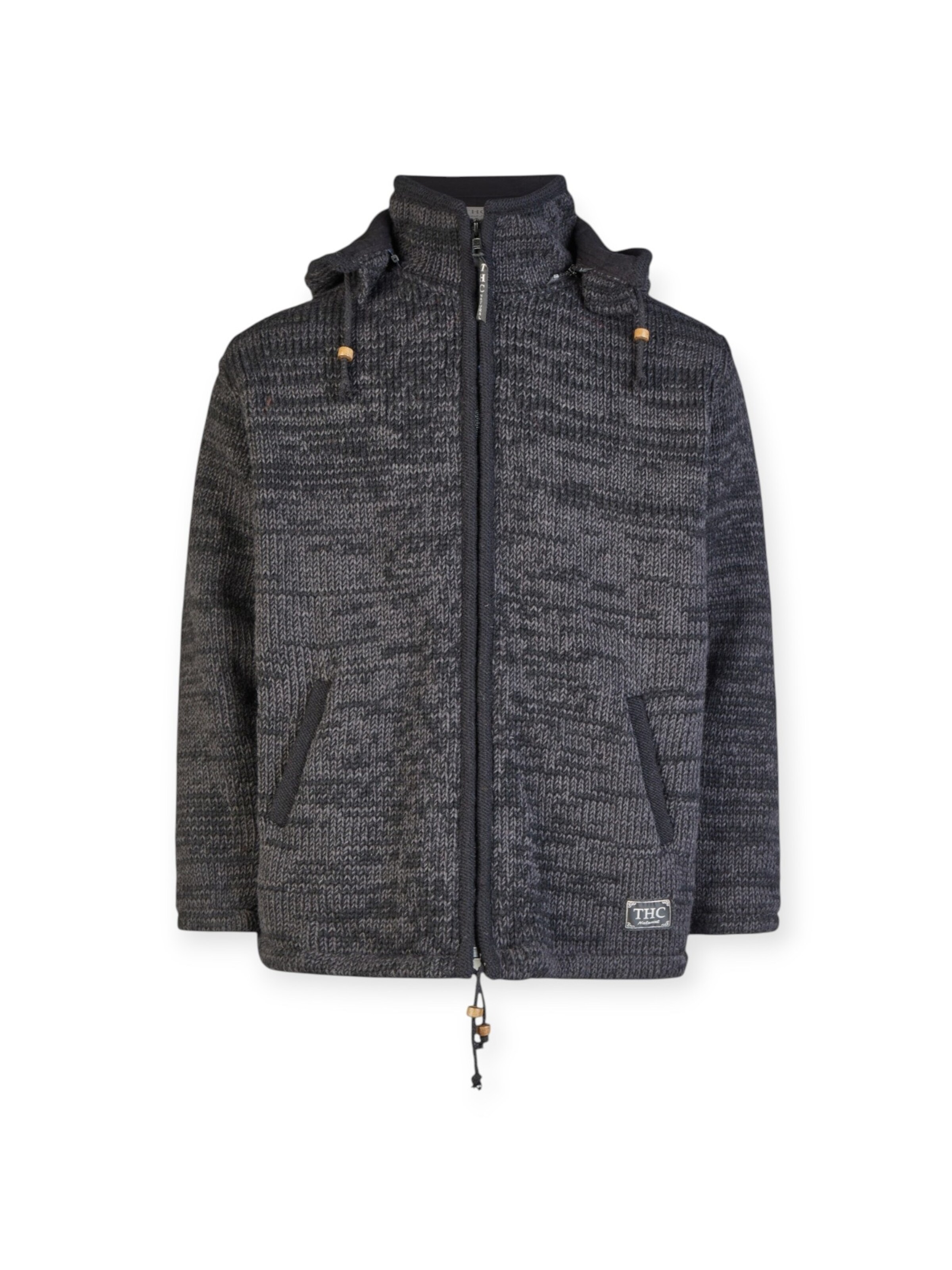 THC Natural Line Strickjacke '851'‌‌‌‌‌‌ in Grau: Vorderseite