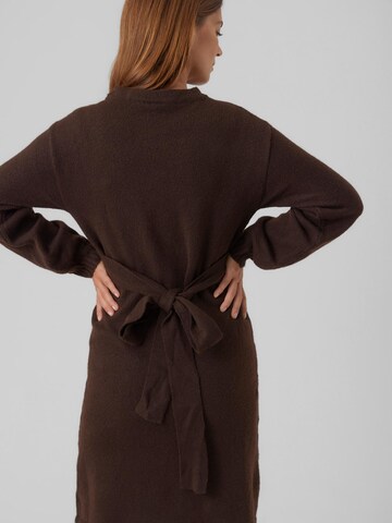 MAMALICIOUS Stickad klänning 'GRO' i brun