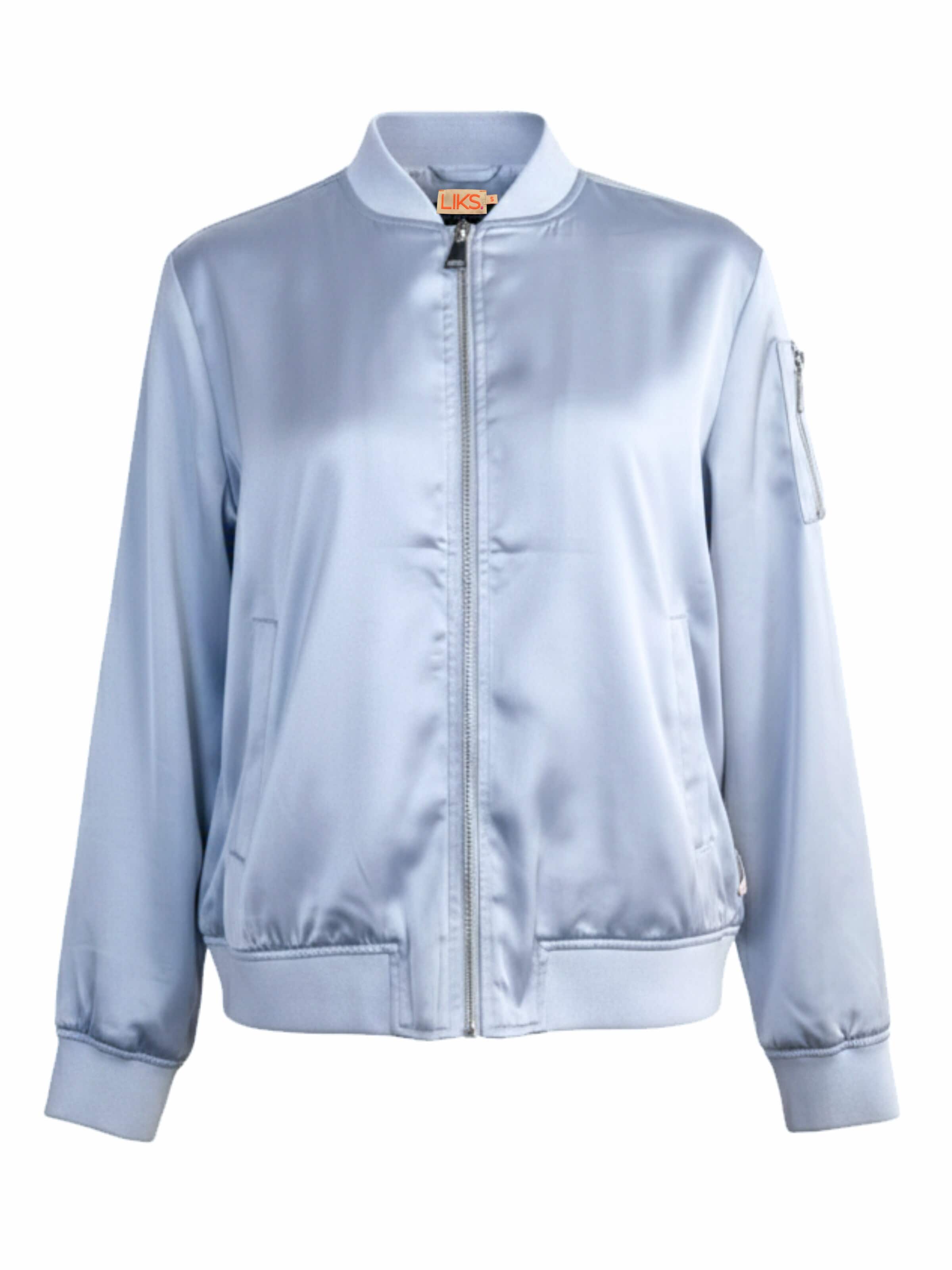 LIKS. Munich Tussenjas 'Bomberjacke Keep the Feeling Gepard - ZoeC' in Blauw: voorkant