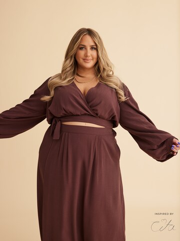 Guido Maria Kretschmer Curvy Blouse 'Mai' in Brown