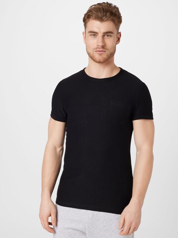 T-Shirt TOM TAILOR DENIM en noir : devant