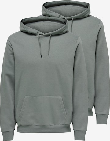 Only & Sons Sweatshirt 'Ceres' in Green: front